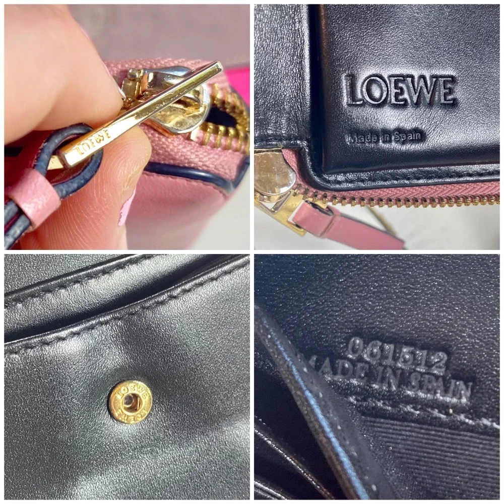 Loewe Pink Leather Puzzle Wallet